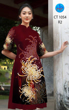 Load image into Gallery viewer, 1 Set - Ao Dai - Traditional Vietnamese Long Dress Collections with Pants - Silk 3D - All Size - Hoa Cuc
