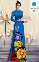 Load image into Gallery viewer, 1 Set - Ao Dai - Traditional Vietnamese Long Dress Collections with Pants - Silk 3D - All Size - Hoa Cuc
