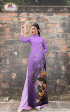 Load image into Gallery viewer, 1 Set - Ao Dai - Traditional Vietnamese Long Dress Collections with Pants - Silk 3D - All Size - Hoa Cuc
