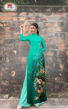 Load image into Gallery viewer, 1 Set - Ao Dai - Traditional Vietnamese Long Dress Collections with Pants - Silk 3D - All Size - Hoa Cuc
