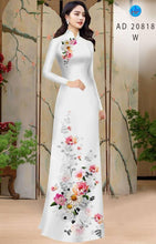 Load image into Gallery viewer, 1 Set - Ao Dai - Traditional Vietnamese Long Dress Collections with Pants - Silk 3D - All Size - Hoa Cuc
