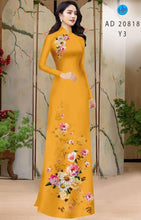 Load image into Gallery viewer, 1 Set - Ao Dai - Traditional Vietnamese Long Dress Collections with Pants - Silk 3D - All Size - Hoa Cuc
