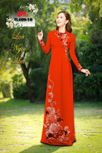 Load image into Gallery viewer, 1 Set - Ao Dai - Traditional Vietnamese Long Dress Collections with Pants - Silk 3D - All Size - Hoa Cuc
