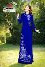 Load image into Gallery viewer, 1 Set - Ao Dai - Traditional Vietnamese Long Dress Collections with Pants - Silk 3D - All Size - Hoa Cuc
