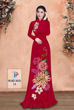 Load image into Gallery viewer, 1 Set - Ao Dai - Traditional Vietnamese Long Dress Collections with Pants - Silk 3D - All Size - Hoa Cuc
