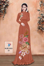 Load image into Gallery viewer, 1 Set - Ao Dai - Traditional Vietnamese Long Dress Collections with Pants - Silk 3D - All Size - Hoa Cuc
