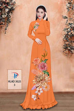 Load image into Gallery viewer, 1 Set - Ao Dai - Traditional Vietnamese Long Dress Collections with Pants - Silk 3D - All Size - Hoa Cuc
