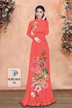 Load image into Gallery viewer, 1 Set - Ao Dai - Traditional Vietnamese Long Dress Collections with Pants - Silk 3D - All Size - Hoa Cuc

