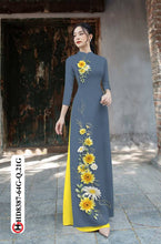 Load image into Gallery viewer, 1 Set - Ao Dai - Traditional Vietnamese Long Dress Collections with Pants - Silk 3D - All Size - Hoa Cuc
