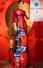 Load image into Gallery viewer, 1 Set - Ao Dai - Traditional Vietnamese Long Dress Collections with Pants - Silk 3D - All Size - Hoa Cuc
