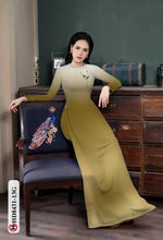 Load image into Gallery viewer, 1 Set - Ao Dai - Traditional Vietnamese Long Dress Collections with Pants - Silk 3D - All Size - Hoa Cuc
