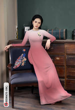 Load image into Gallery viewer, 1 Set - Ao Dai - Traditional Vietnamese Long Dress Collections with Pants - Silk 3D - All Size - Hoa Cuc
