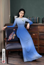 Load image into Gallery viewer, 1 Set - Ao Dai - Traditional Vietnamese Long Dress Collections with Pants - Silk 3D - All Size - Hoa Cuc
