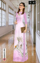Load image into Gallery viewer, 1 Set - Ao Dai - Traditional Vietnamese Long Dress Collections with Pants - Silk 3D - All Size - Hoa Cuc
