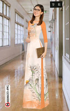 Load image into Gallery viewer, 1 Set - Ao Dai - Traditional Vietnamese Long Dress Collections with Pants - Silk 3D - All Size - Hoa Cuc
