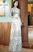 Load image into Gallery viewer, 1 Set - Ao Dai - Traditional Vietnamese Long Dress Collections with Pants - Silk 3D - All Size - Hoa Cuc
