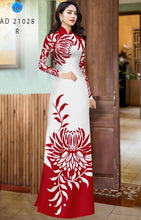Load image into Gallery viewer, 1 Set - Ao Dai - Traditional Vietnamese Long Dress Collections with Pants - Silk 3D - All Size - Hoa Cuc
