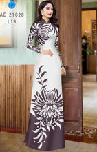 Load image into Gallery viewer, 1 Set - Ao Dai - Traditional Vietnamese Long Dress Collections with Pants - Silk 3D - All Size - Hoa Cuc

