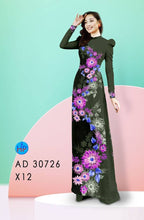 Load image into Gallery viewer, 1 Set - Ao Dai - Traditional Vietnamese Long Dress Collections with Pants - Silk 3D - All Size - Hoa Cuc
