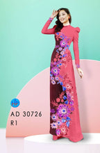 Load image into Gallery viewer, 1 Set - Ao Dai - Traditional Vietnamese Long Dress Collections with Pants - Silk 3D - All Size - Hoa Cuc
