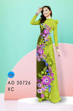 Load image into Gallery viewer, 1 Set - Ao Dai - Traditional Vietnamese Long Dress Collections with Pants - Silk 3D - All Size - Hoa Cuc
