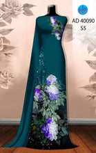 Load image into Gallery viewer, 1 Set - Ao Dai - Traditional Vietnamese Long Dress Collections with Pants - Silk 3D - All Size - Hoa Cuc
