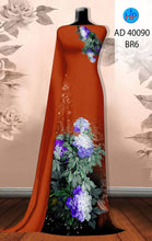 Load image into Gallery viewer, 1 Set - Ao Dai - Traditional Vietnamese Long Dress Collections with Pants - Silk 3D - All Size - Hoa Cuc
