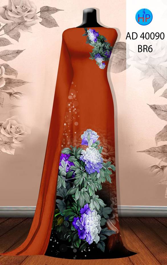 1 Set - Ao Dai - Traditional Vietnamese Long Dress Collections with Pants - Silk 3D - All Size - Hoa Cuc