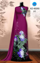 Load image into Gallery viewer, 1 Set - Ao Dai - Traditional Vietnamese Long Dress Collections with Pants - Silk 3D - All Size - Hoa Cuc
