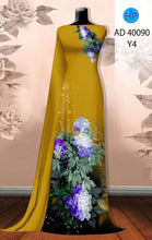Load image into Gallery viewer, 1 Set - Ao Dai - Traditional Vietnamese Long Dress Collections with Pants - Silk 3D - All Size - Hoa Cuc
