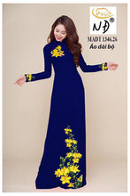 Load image into Gallery viewer, 1 Set - Ao Dai - Traditional Vietnamese Long Dress Collections with Pants - Silk 3D - All Size - Hoa Cuc
