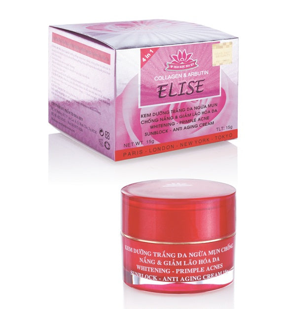 02 Boxs - ELISE KEM DƯỠNG TRẮNG DA NGỪA MỤN, CHỐNG NẮNG& GIẢM LÃO HÓA 15G