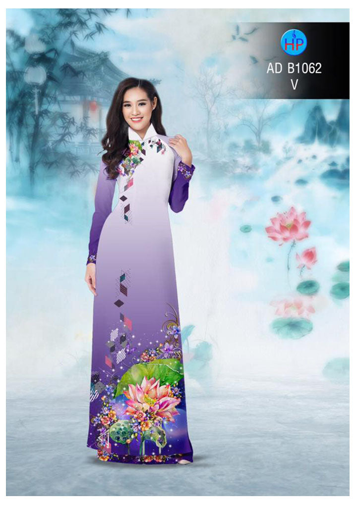 ai - Traditional Vietnamese Long Dress Collections with Pants - Silk 3D - All Size - Hoa Cuc