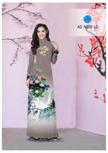 Load image into Gallery viewer, 1 Set - Traditional Vietnamese Long Dress Collections with Pants - Silk 3D - All Size - Hoa Cuc

