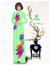 Load image into Gallery viewer, 1 Set - Traditional Vietnamese Long Dress Collections with Pants - Silk 3D - All Size - Hoa Cuc
