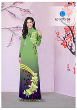 Load image into Gallery viewer, 1 Set - Traditional Vietnamese Long Dress Collections with Pants - Silk 3D - All Size - Hoa Cuc
