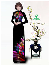 Load image into Gallery viewer, 1 Set - Traditional Vietnamese Long Dress Collections with Pants - Silk 3D - All Size - Hoa Cuc
