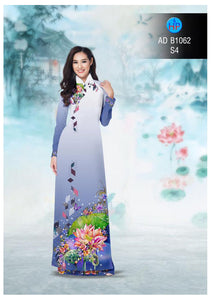 1 Set - Traditional Vietnamese Long Dress Collections with Pants - Silk 3D - All Size - Hoa Cuc