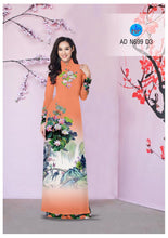 Load image into Gallery viewer, 1 Set - Traditional Vietnamese Long Dress Collections with Pants - Silk 3D - All Size - Hoa Cuc
