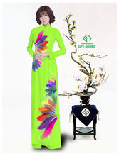 Load image into Gallery viewer, 1 Set - Traditional Vietnamese Long Dress Collections with Pants - Silk 3D - All Size - Hoa Cuc
