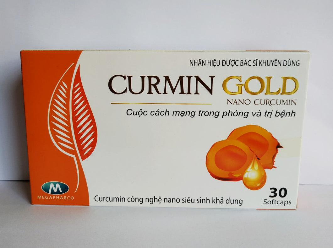 02Boxs - VIÊN UỐNG GIẢM ĐAU VIÊM LOÉT DẠ DẠY CURMIN GOLD - NANO CURCUMIN - CURMAGOLD - TINH NGHỆ NANO - NGUYÊN LIỆU NHẬP KHẨU MỸ - HỘP 30 VIÊN