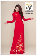 Load image into Gallery viewer, 1 Set - Ao Dai - Traditional Vietnamese Long Dress Collections with Pants - Silk 3D - All Size - Hoa Cuc
