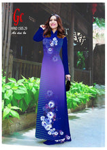 Load image into Gallery viewer, 1 Set - Traditional Vietnamese Long Dress Collections with Pants - Silk 3D - All Size - Hoa Cuc
