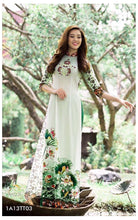 Load image into Gallery viewer, 1 Set - Traditional Vietnamese Long Dress Collections with Pants - Silk 3D - All Size - Hoa Cuc
