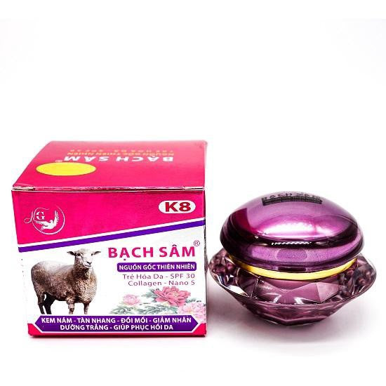 02 Boxs -  Kem trị nám,tàn nhang, đồi mồi, giảm nhăn, dưỡng trắng, phục hồi da Bạch Sâm K-8