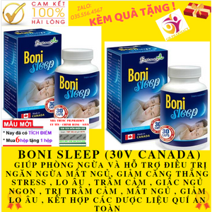 BoniSleep - 2 box x 30 Capsules - Help To Sleep Well, Reduce Stress
