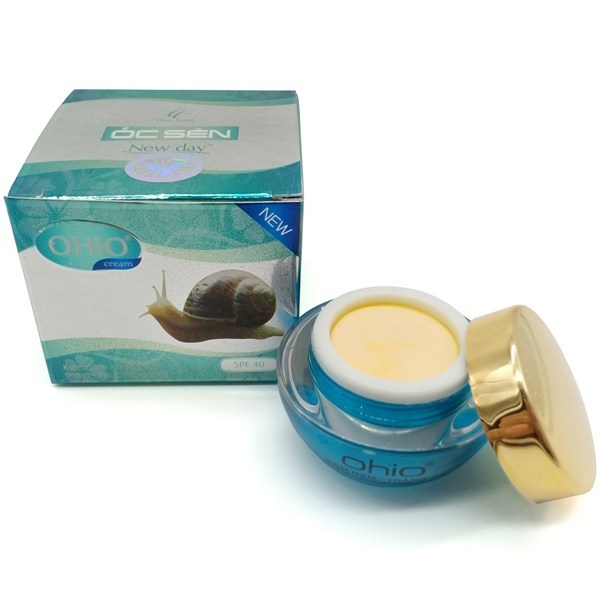 02 Boxs - Kem trị Nám, Dưỡng trắng da, Xóa thâm, Phục hồi da hư OHIO ỐC SÊN NEW DAY (20g)