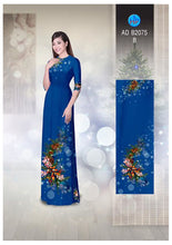 Load image into Gallery viewer, 1 Set - Ao Dai - Traditional Vietnamese Long Dress Collections with Pants - Silk 3D - All Size - Hoa Cuc
