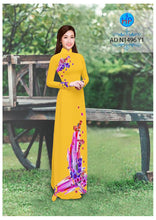 Load image into Gallery viewer, 1 Set - Ao Dai - Traditional Vietnamese Long Dress Collections with Pants - Silk 3D - All Size - Hoa Cuc
