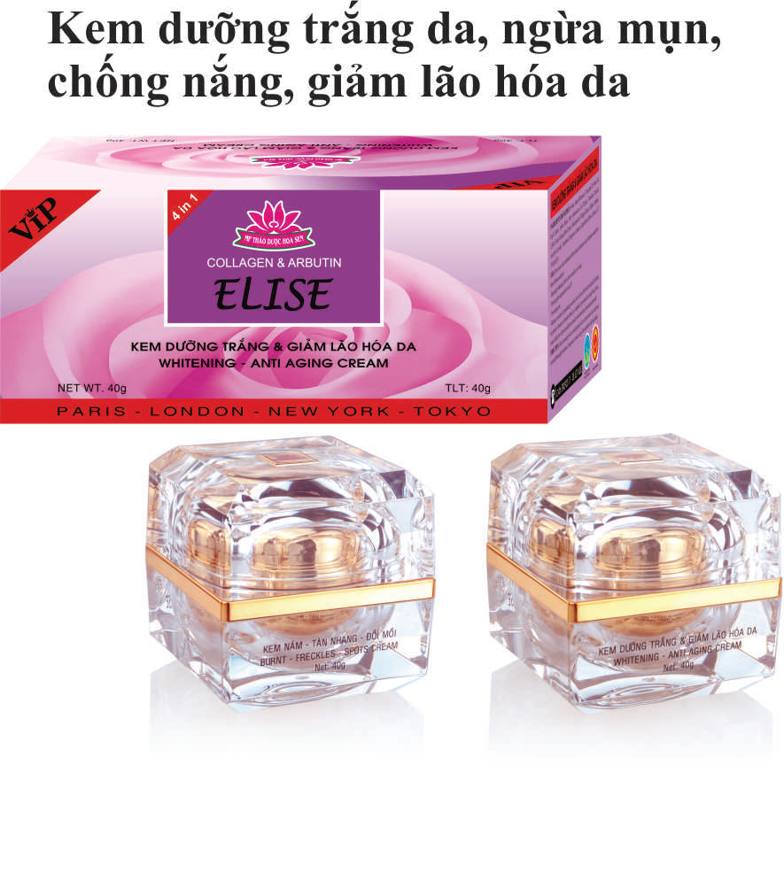 ELISE KEM DƯỠNG TRẮNG DA NGỪA MỤN, CHỐNG NẮNG& GIẢM LÃO HÓA 40G (KEM NGÀY - ĐÊM )